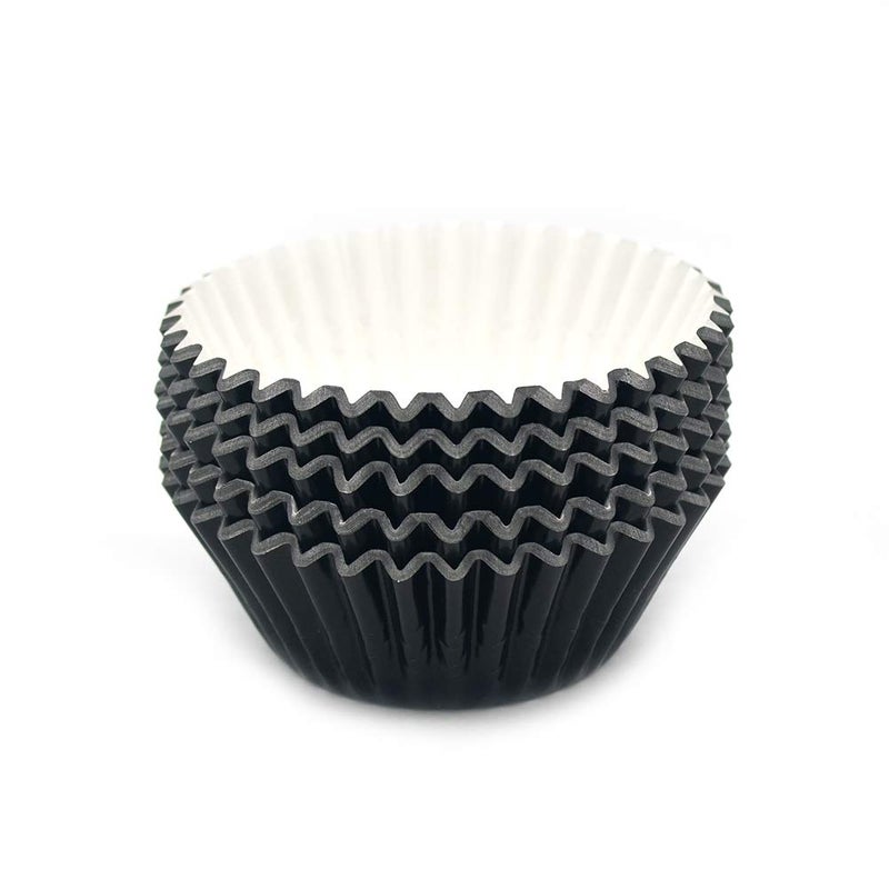 Mombake Standard Black Foil Cupcake Liners Muffin Baking Cups for Party and More, 100-Count - Image 5